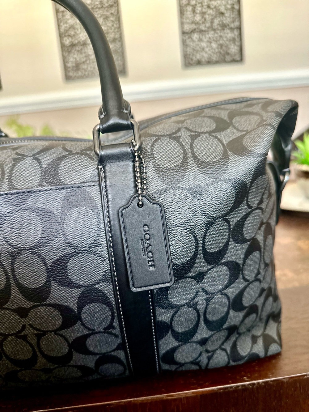 Coach Ellery Black Signature Travel Duffle NWOT - Picture 11 of 16